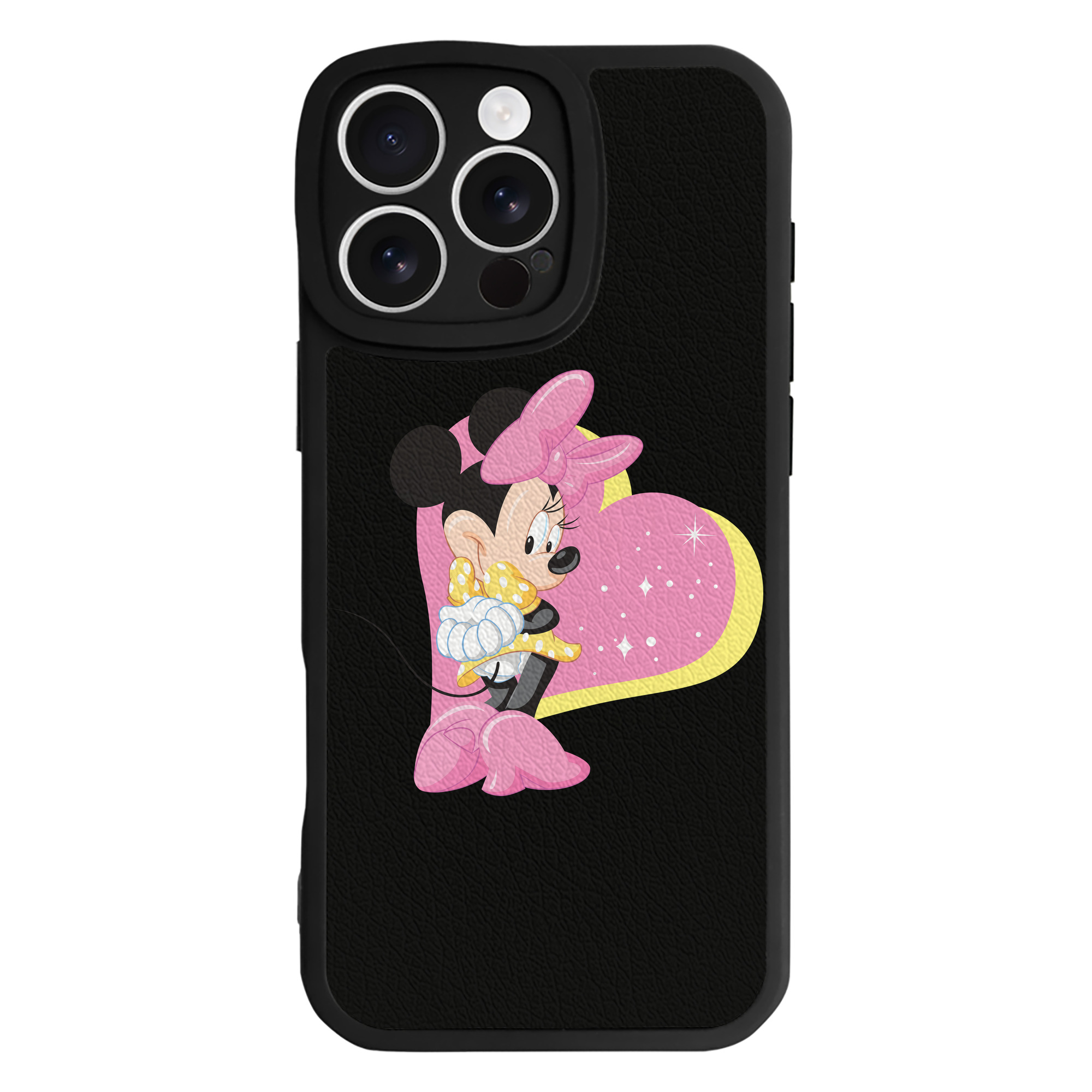 （画像用） ミッキーマウス Mickey Mouse 【iPhone 16シリーズ対応】シリコンスマホケース（レザー調） 材質：シリコン